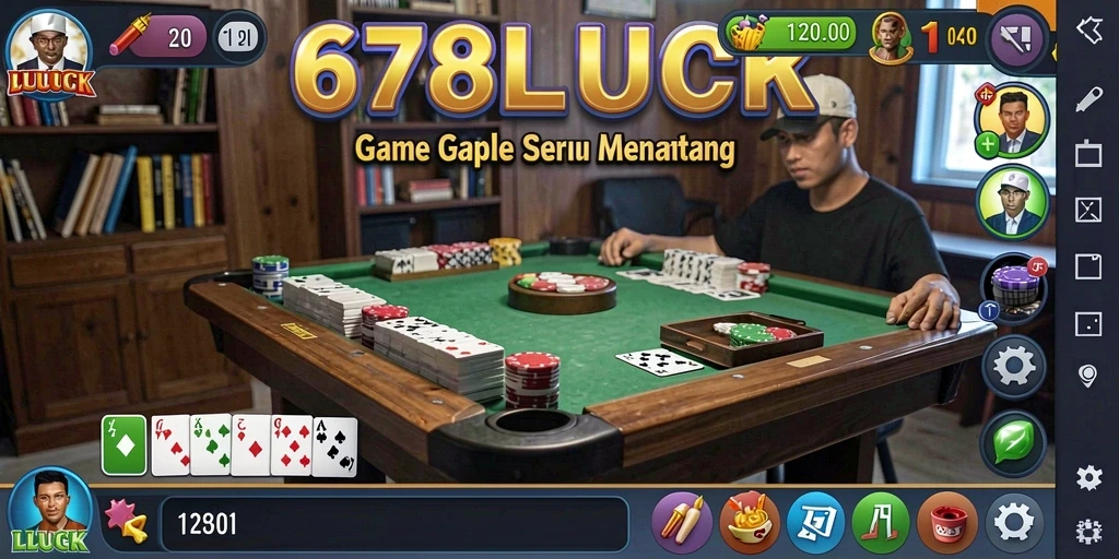 Tampilan gameplay seru Gaple di 678LUCK.