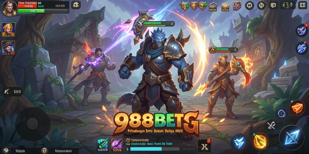 Screenshot gameplay 988BET dengan aksi seru di dunia ARPG.