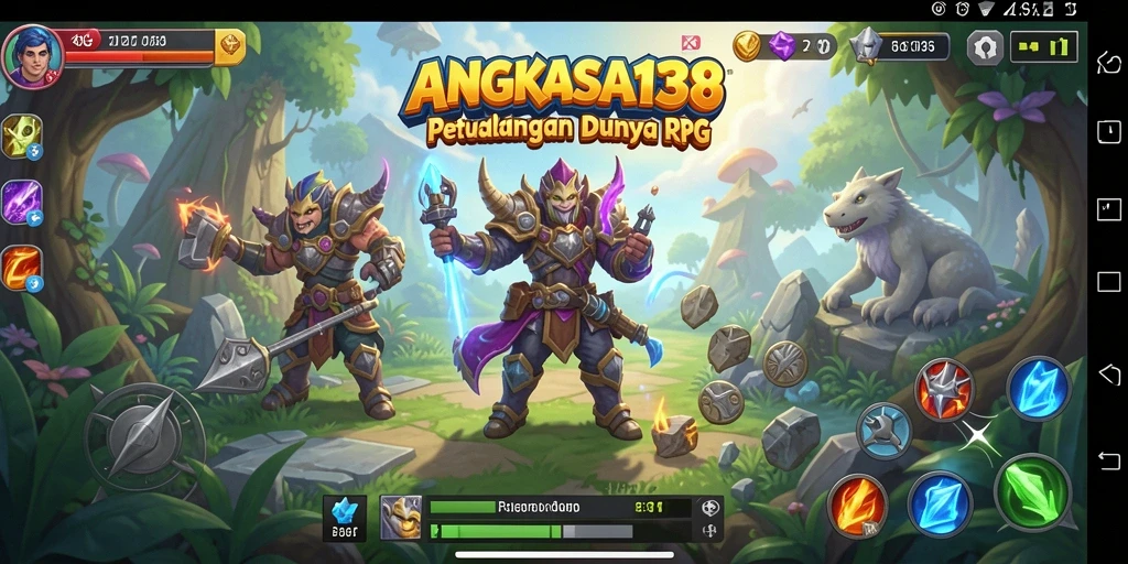 Tampilan gameplay RPG yang memukau dan mendebarkan dari ANGKASA138.