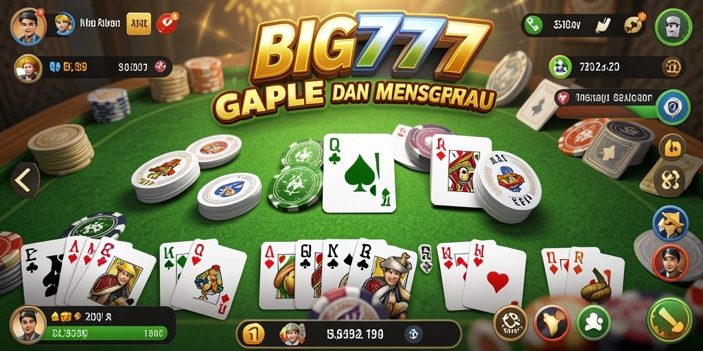 Screenshot dari gameplay menarik di BIG777 yang menunjukkan suasana seru permainan Gaple.