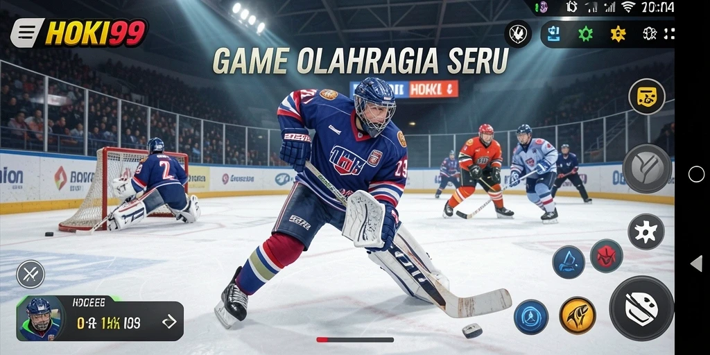 Tampilan menarik gameplay HOKI99 saat pertarungan hoki berlangsung.