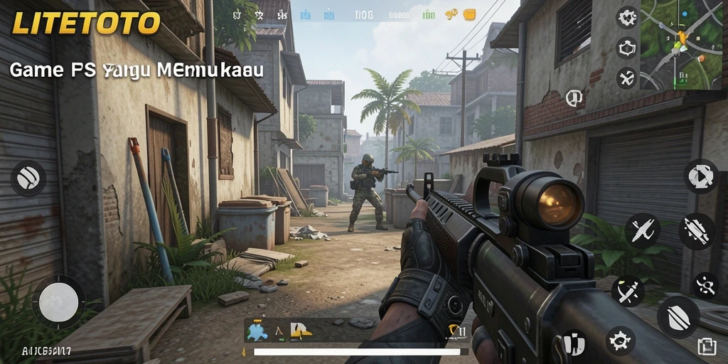Gameplay menegangkan LITETOTO di medan perang yang seru.