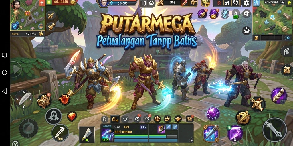 Tangkapan layar menampilkan aksi mendebarkan dalam PUTARMEGA.
