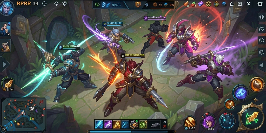 Gameplay seru dan kompetitif di RPRR MOBA.