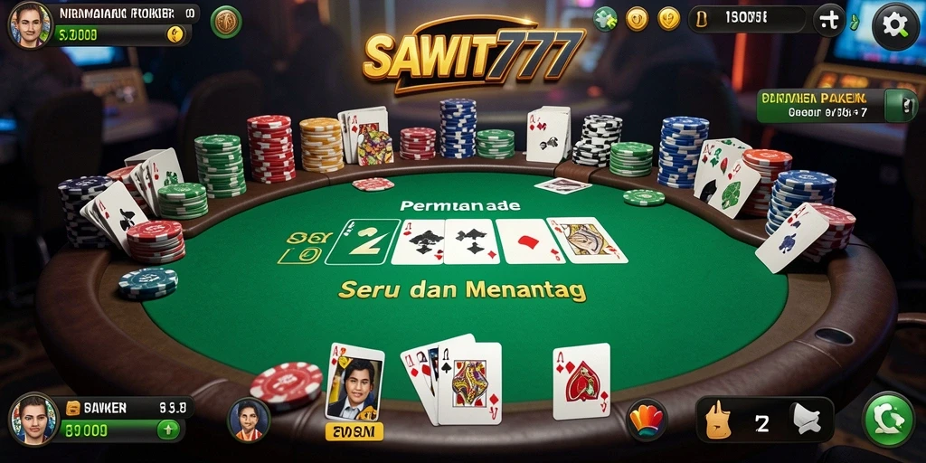 Tampilan gameplay menarik dari SAWIT777 dengan berbagai mode Poker.